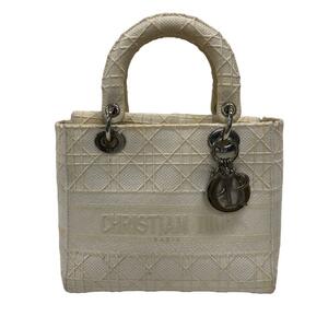 DIOR/ Dior reti Dior kana -ju2WAY canvas handbag white lady's brand 