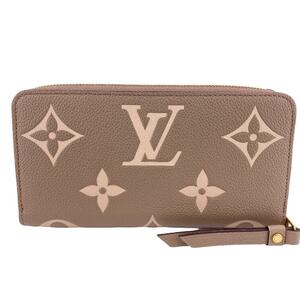 LOUIS VUITTON/ルイヴィトン ビトン M69794 ジッピーウォレット バイカラー モノグラム アンプラント レザー 長財布 グレー ユニセックス