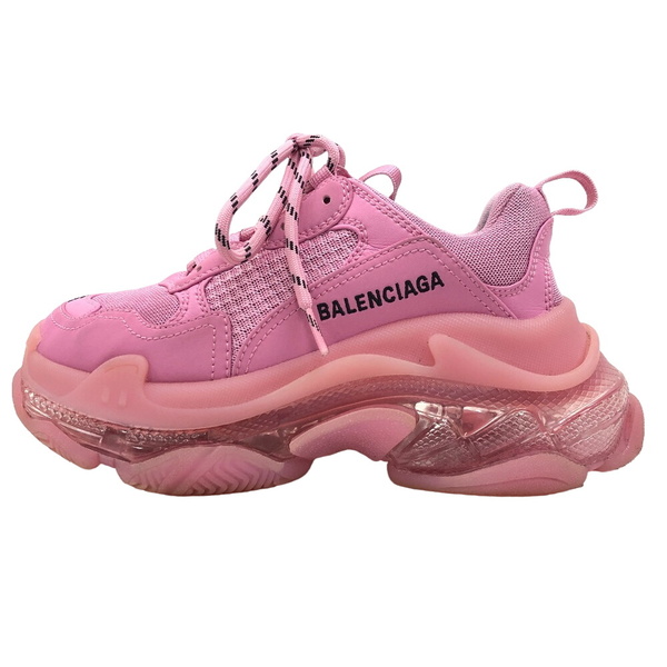 BALENCIAGA/バレンシアガ トリプルS 38 フェイクレザー - スニーカー ピンク レディース ブランド