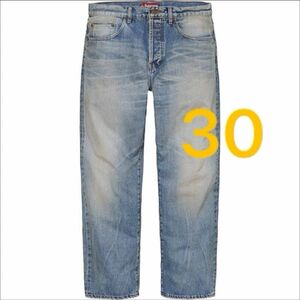 商品： Supreme Distressed Loose Fit Selvedge Jean Washed Indigo 30