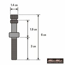 【MAD MAX/マッドマックス】★高品質 汎用 アルミ製 ウインカーステー M10×60mm シルバー 【x1本/単品】(MM11-0070-01)_画像2