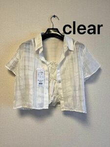 【新品未使用】 レディース トップス キャミソール clear シャツ 半袖 白 ホワイト