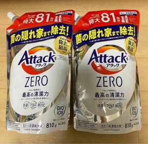 アタックゼロ　アタックZERO 洗濯洗剤 液体 810g 2袋