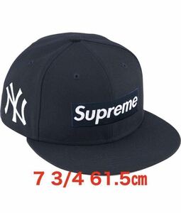 7 3/4 61.5㎝ Supreme MLB Teams Box Logo New Era Navy ニューエラ シュプリーム 