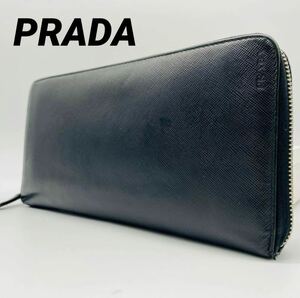 PRADA プラダ 長財布 オーガナイザー サフィアーノレザー ロゴ型押し 黒