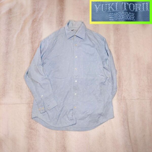 YUKI　TORII　HOME　ライトブルー　水色　シャツ