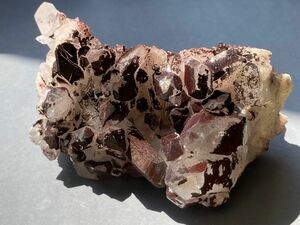 ヒマラヤ水晶クラスター　マニカラン産　虹入　母岩もキラキラ