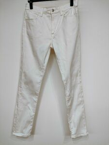 【ユニクロ】ウルトラストレッチスキニー　M(76-84cm) メンズ ホワイト ジーパン ホワイトデニム パンツ