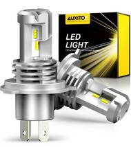AUXITO H4 Hi/Lo LEDヘッドライト 車用 新基準車検対応 ZES LEDチップ搭載 3倍明るさ 高輝度 6500K 12V車対応(ハイブリッド車・EV車) 2個入_画像1