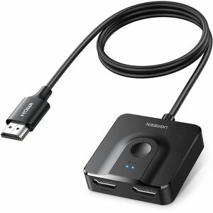 UGREEN HDMI 切り替え器 HDMIセレクター 2入力1出力 双方向 4K 60Hz HDCP 2.2/HDMI 2.0 【HDMIケーブル一体型】 PC PS4 Fire TV Stick 対応