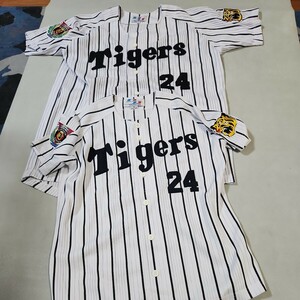 阪神タイガース桧山進次郎選手応援レプリカユニフォーム　ペアセット　Lサイズ　Sサイズ　中古品ユニホーム　2枚セット　2003年優勝記念