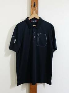 barassi B-BLACK/バラシ/バラッシ◆ポロシャツ ポリエステル 速乾 吸汗 ジップポケット GOLF ゴルフ アイ・ティ・オージャパン