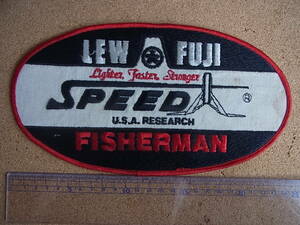 大型 ワッペン LEW FUJI SPEED FISHERMAN ルー フジ スピード フィッシャーマン / スピードスティック