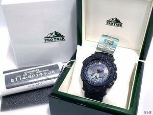 ☆美品 稼働品☆ CASIO カシオ PRO TREK プロトレック PRW-5050BN-1JF 電波ソーラー デジアナ 腕時計 説明書 箱 ケース付き M14FA