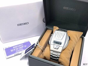 ☆美品 稼働品☆ SEIKO セイコー Talking Voice Watch 音声デジタルウォッチ A860-4001 SBJS001 メンズ 腕時計 説明書 ケース付 M67FA