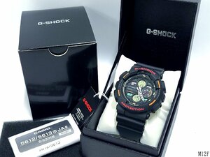 ☆美品 稼働品☆ CASIO G-SHOCK カシオ GA-140-1A4JF クォーツ デジアナ 腕時計 説明書 箱付き M12FA