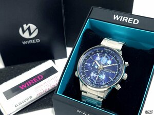 * прекрасный товар работа товар * SEIKO Seiko WIRED Wired VK67-KBD0 AGAW449 серебряный синий blue мужские наручные часы инструкция с футляром M62FA