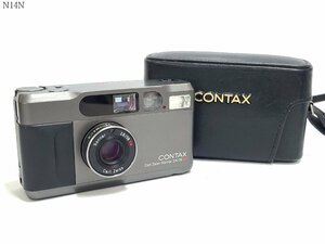 CONTAX T2 Carl Zeiss Sonnar 2.8/38T* コンタックス チタンブラック コンパクトフィルムカメラ レザーケース シャッターOK N14NB