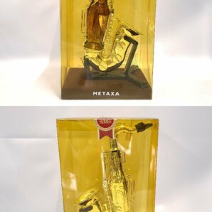 未開栓 METAXA メタクサ SEVEN STAR GOLD LABEL ゴールドラベル 700ml テナーサックス ミニボトル 30ml 40% 箱付き 古酒 M295O.の画像5