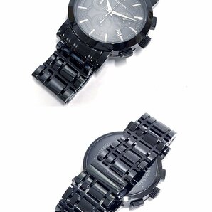 BURBERRY バーバリー クロノグラフ BU1373 クォーツ デイト メンズ 腕時計 ブラック 黒 稼働品 M330OFの画像4