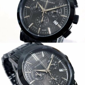BURBERRY バーバリー クロノグラフ BU1373 クォーツ デイト メンズ 腕時計 ブラック 黒 稼働品 M330OFの画像2