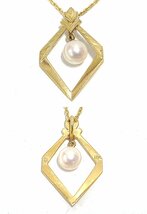 MIKIMOTO ミキモト パールネックレス トップ K14YG ゴールド 真珠 レディース アクセサリー M586OH_画像3