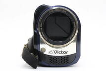 【返品保証】 【録画再生確認済み】ビクター Victor Everio GZ-MG330-A ブルー 32x バッテリー 元箱付き ビデオカメラ v1234_画像3