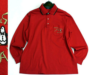  Munsingwear wear Munsingwear Logo embroidery long sleeve Golf shirt polo-shirt casual also size L 0519g