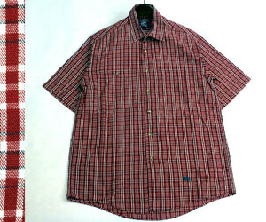 [USA made ] Burberry Burberrys check pattern short sleeves shirt casual shirt size S 0529f