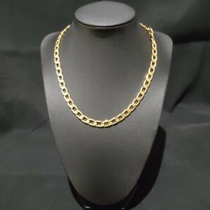 1円スタート 喜平チェーン ネックレス 18K Gold Plated 18KGP 鍍金 イエロー ゴールド necklace レディース メンズ ユニセックス 315の画像1