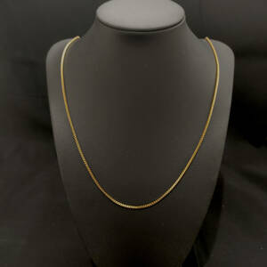 1円スタート ロングチェーン ネックレス 18K Gold Plated 18KGP 鍍金 ゴールド necklace 40＋5cm レディース メンズ ユニセックス 320