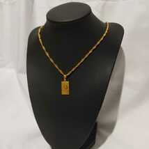 1円スタート エリザベス コインデザイン ネックレス 18K Gold Plated 18KGP 鍍金 ゴールド 45-48㎝ ペンダント necklace レディース 141_画像2