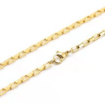 1円スタート あずきチェーン ネックレス 18K Gold Plated 18KGP 鍍金 ゴールド ロング necklace 48cm レディース メンズ ユニセックス 300_画像3