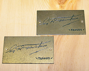 TANNOY auto graph emblem plate 