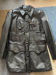 受注生産 定価27万円 90s Jean Paul GAULTIER HOMME マルチポケット レザージャケット 稀少46サイズ 日本製