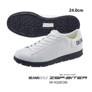 BRIDGESTONE ブリヂストン BEAMSGOLF スパイクレス　ゴルフシューズ　24.0cm　SHG20B　カラー：ホワイト　3E　レディース /GH13612