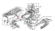 在庫あり 即納☆CB750F RC04 900F シート ストッパー ストップ ラバー ホンダ純正 １台分 ２個セット 【D】_画像3