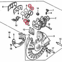 在庫あり 即納 CBX550F 純正 リア ブレーキキャリパー ピストンシール 1台分 セット PC04 インテグラ_画像2