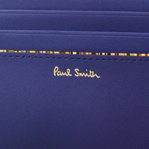 未使用 Paul Smith ポールスミス ミニエンボス レザー 二つ折り財布 ブルー ミニクーパー BPS012-30_画像4