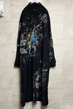 LAD MUSICIAN ラッドミュージシャン 2219-113 19AW DECHINE INKJET FLOWER LONG SHIRT ブラック系 【中目黒B05】_画像1