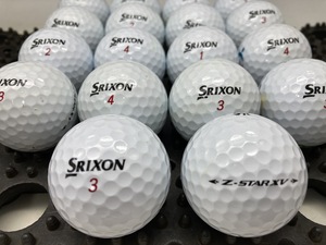 Q322【人気】SRIXON スリクソン Z-STAR XV 2021年モデル ホワイト 18個【B級ランク】【ロストボール】