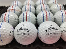 Q348【人気】 Callaway キャロウェイ E・R・C SOFT 2021年モデル トリプルトラック ホワイト 16個【B級ランク】【ロストボール】_画像1