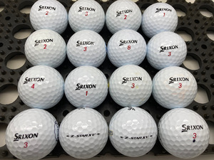 Q365【人気】SRIXON スリクソン Z-STAR XV 2021年モデル ホワイト 16個【B級ランク】【ロストボール】