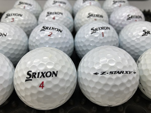 Q382【人気】SRIXON スリクソン Z-STAR XV 2021年モデル ホワイト 16個【B級ランク】【ロストボール】