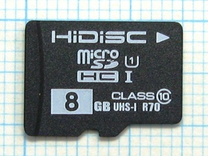 ★HiDiSC micro SDHC メモリーカード ８GB 中古★送料６３円～