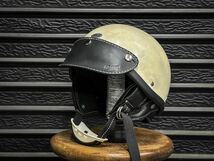 ヘルメットバイザー 【ヌメ革】 ビンテージ ヘルメット ジェット ショーティー BELL BUCO TT&CO オーシャンビートル ベル ブコ _画像2