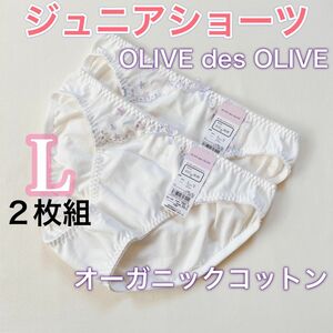 ジュニアショーツ【新品タグ付き】オーガニックコットン　パンツ【Lサイズ】2枚