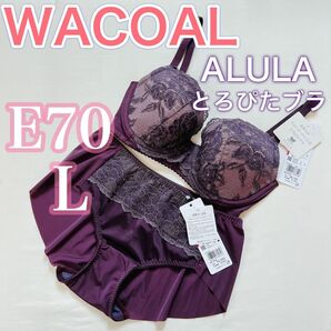 WACOAL【アルラ】とろぴたブラ【E70/ L】高級下着　ブラジャー＆ショーツ《価格11,440円》