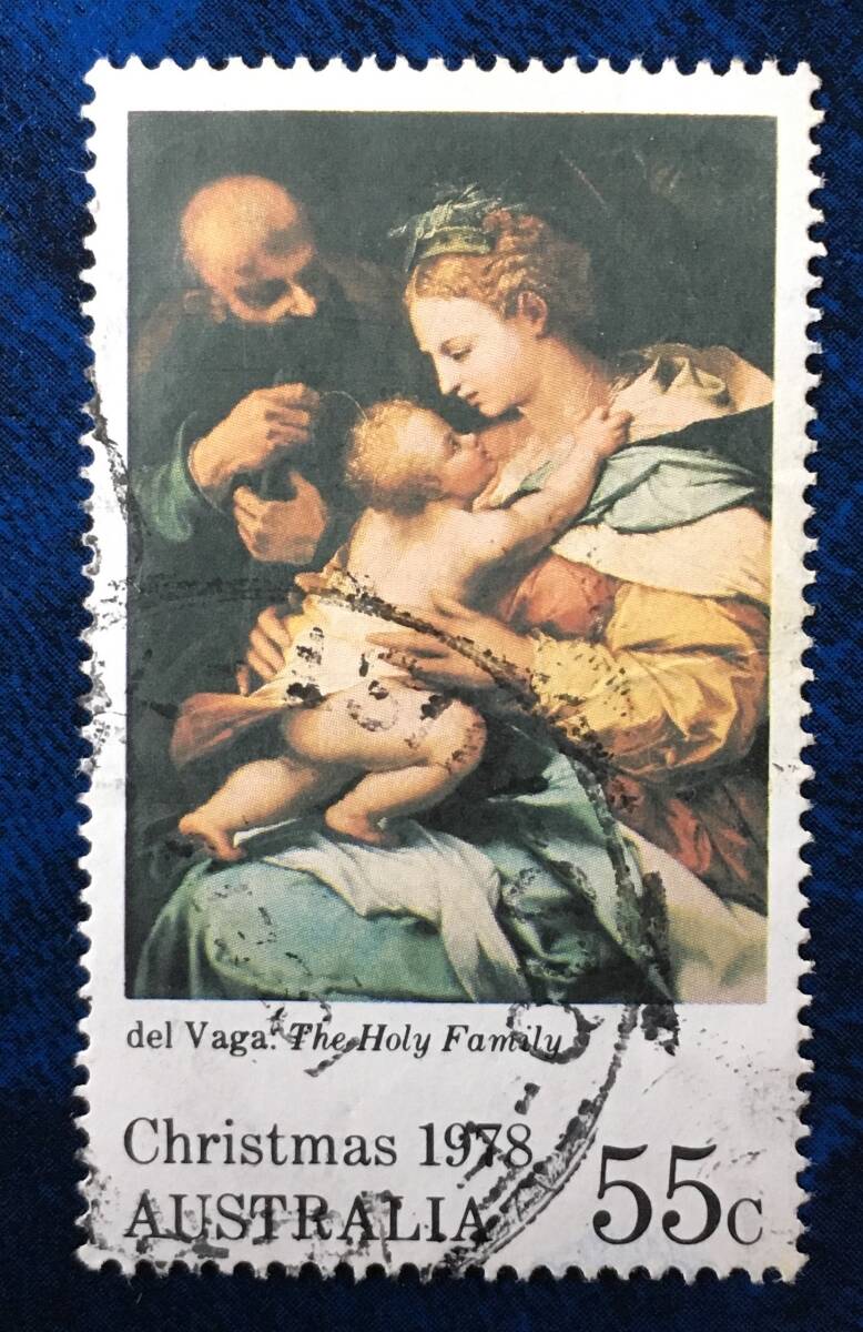 [Timbre illustré] Australie 1978 Noël Perino del Vaga Sainte Famille 1 type Estampillé, antique, collection, timbre, Carte postale, Océanie