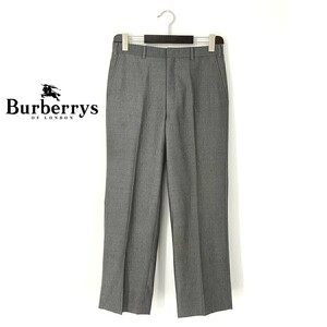 A7355/ビンテージ 80s 春夏 BURBERRY バーバリー ウール テーパード スラックス パンツ トラウザーズM程 82 灰色/メンズ スーツ用 ビジネス